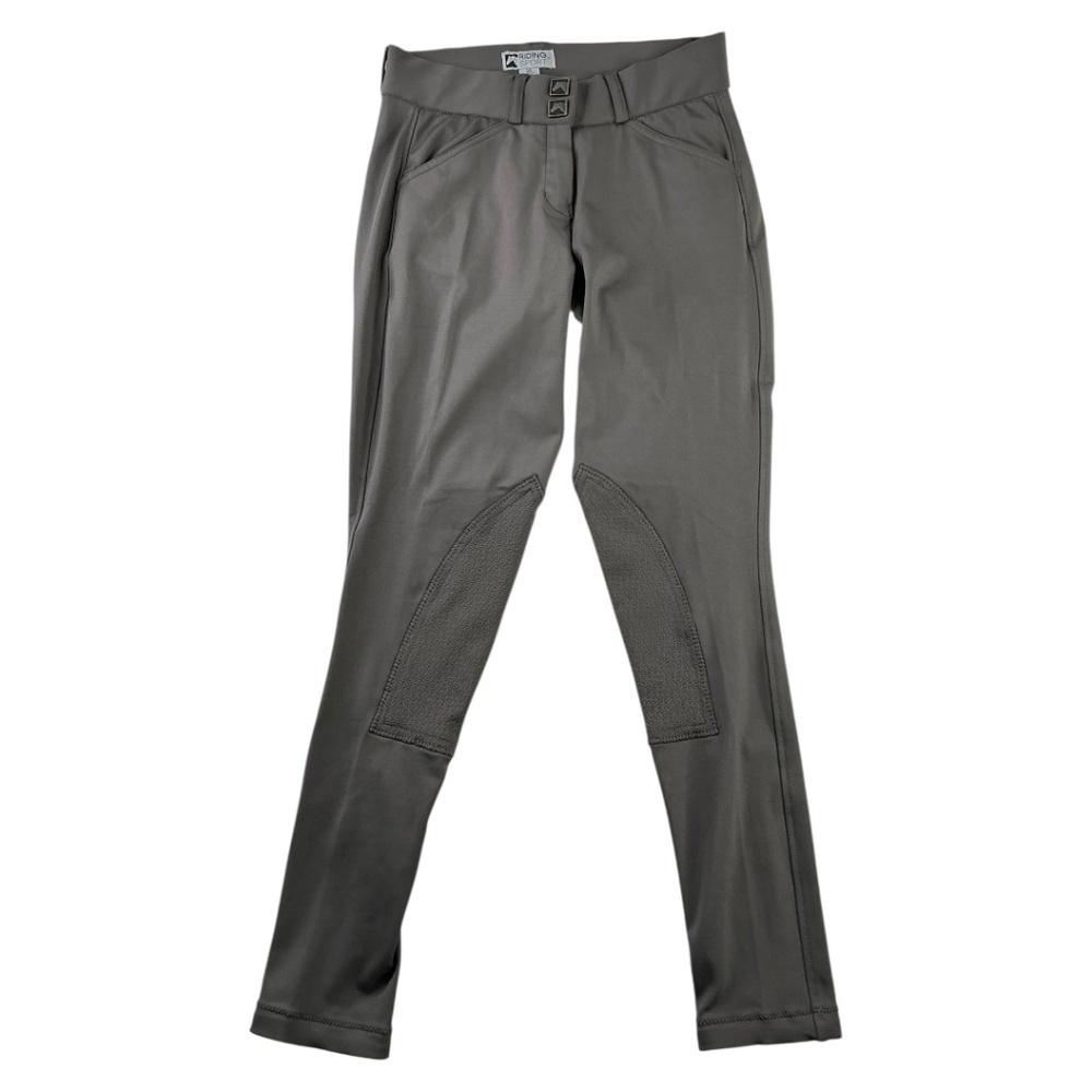 Dover Saddlery Riding Sport Knee Patch Breeches Gray Equestrian Riding Pants
